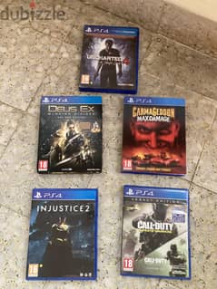 5 Play Station 4 Games