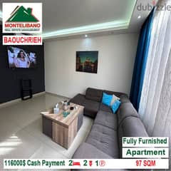 116000$!! Fully Furnished Apartment for sale located in Baouchrieh 0