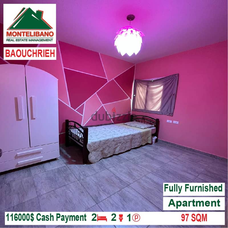 116000$!! Fully Furnished Apartment for sale located in Baouchrieh 4