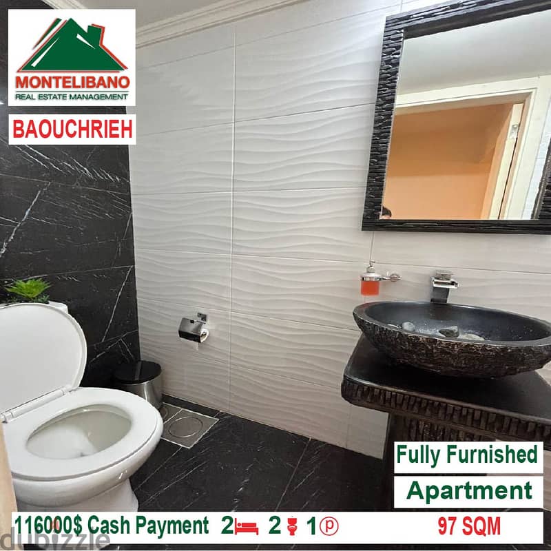 116000$!! Fully Furnished Apartment for sale located in Baouchrieh 5
