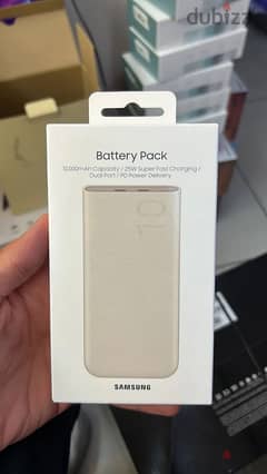 Samsung battery pack 25w super fast charging 10000 mah beige pd