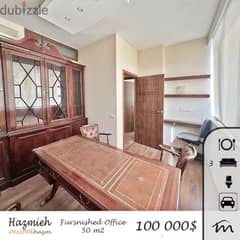 Hazmiyeh | 50m² Office | 2 Rooms | Parking Lot | Reception