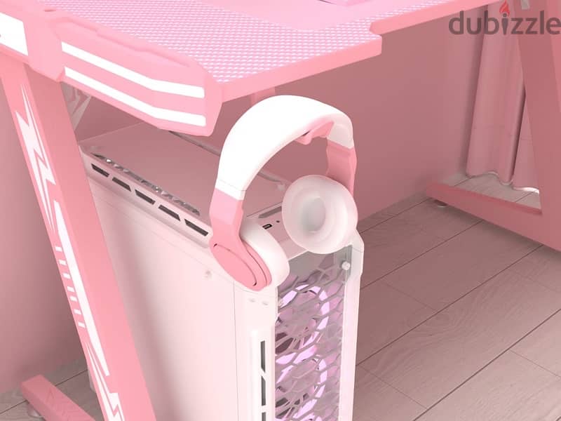 The Pink Gaming Desk + Chair Deal 7