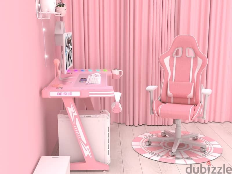 The Pink Gaming Desk + Chair Deal 10
