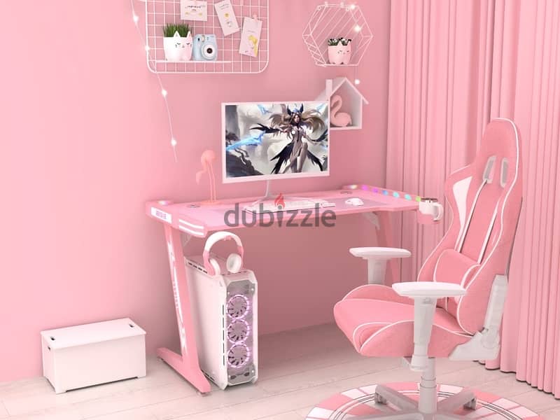 The Pink Gaming Desk + Chair Deal 11