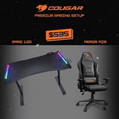 Cougar Premium Gaming Chair + Gaming Desk Offer 0