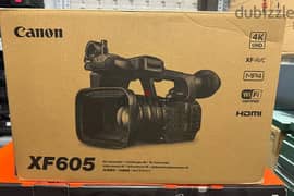 Canon 4k camcorder XF605 brand new & original price 0