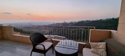 Mansourieh furnished apartment with terrace panoramic view Ref#6136 0