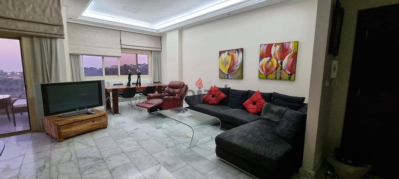 Mansourieh furnished apartment with terrace panoramic view Ref#6136 1