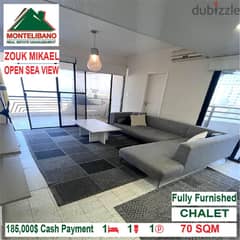 185,000$ Cash Payment!! Chalet For Sale In Zouk Mikael! Open Sea View! 0