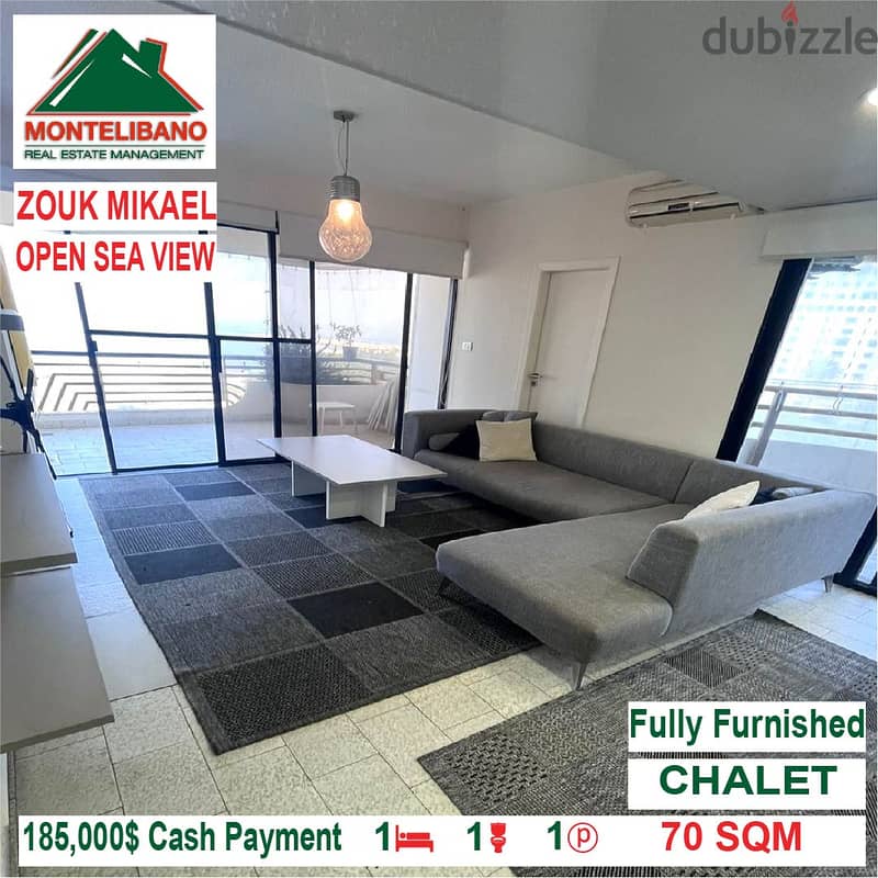 185,000$ Cash Payment!! Chalet For Sale In Zouk Mikael! Open Sea View! 0