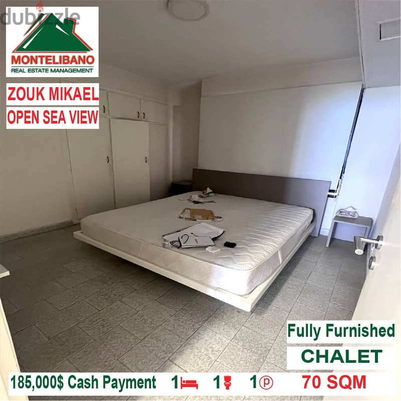185,000$ Cash Payment!! Chalet For Sale In Zouk Mikael! Open Sea View! 1