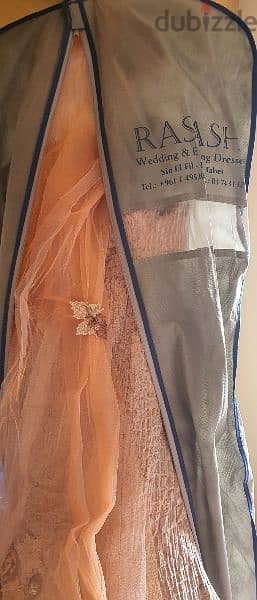 Very High quality gown Gold Apricot with tulle worn once 3