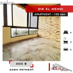 300 $ Apartment for rent in Dik E Mehdi 100 sqm ref#ag20186