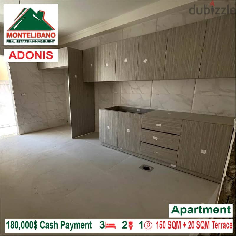 180,000$ Cash Payment!! Apartment for sale in Adonis!! 3