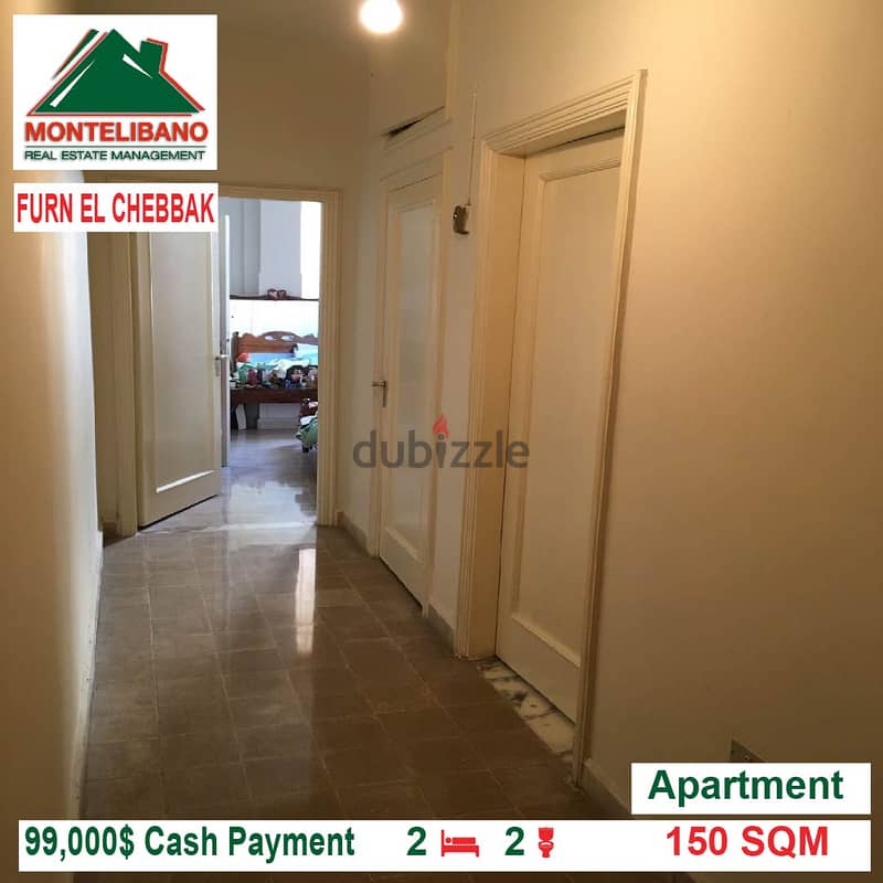 99000$!! Apartment for sale located in Furn El Chebbak 4