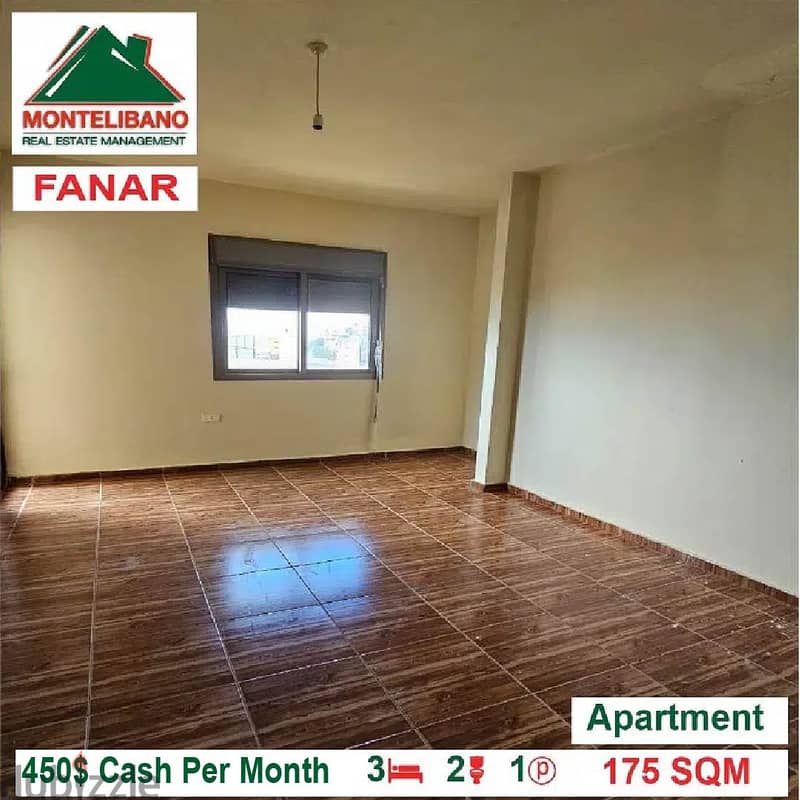 450$/Cash Month!! Apartment for rent in Fanar!! 2