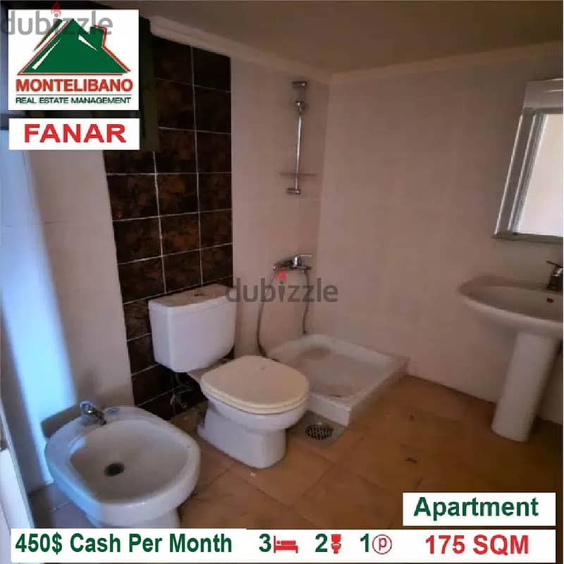 450$/Cash Month!! Apartment for rent in Fanar!! 4