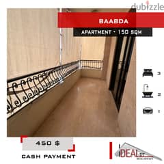 Apartment for rent in Baabda 150 sqm ref#ms8238