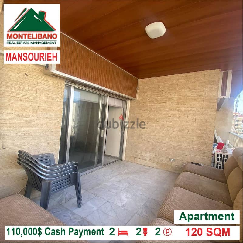 110000$!! Apartment for sale located in Mansourieh 1