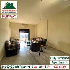 100000$!! Fully Furnished Apartment for sale located in Kleyaat
