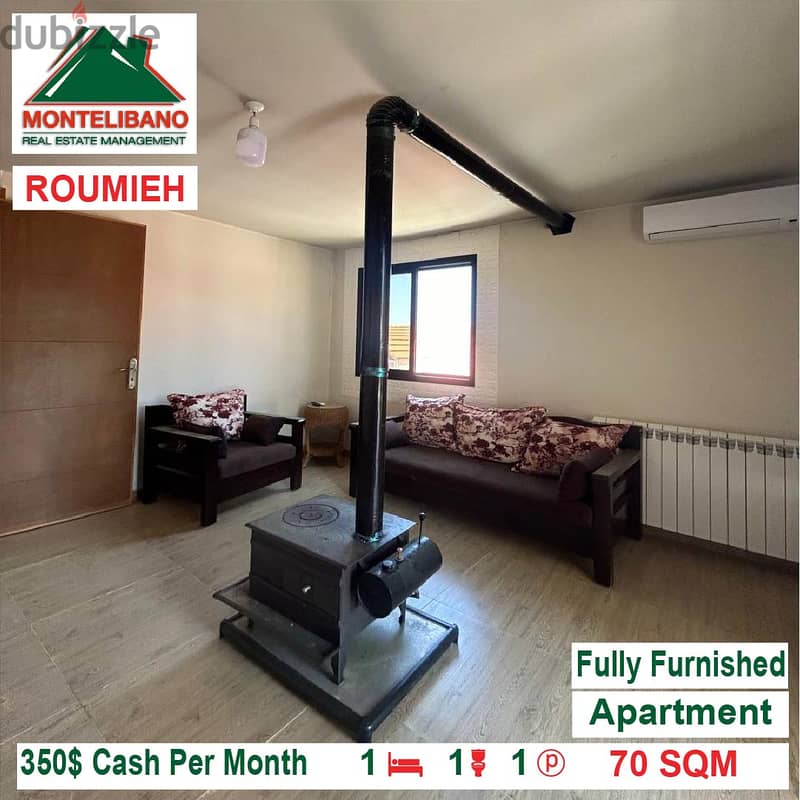 350$!! Fully Furnished Apartment for rent located in Roumieh 0
