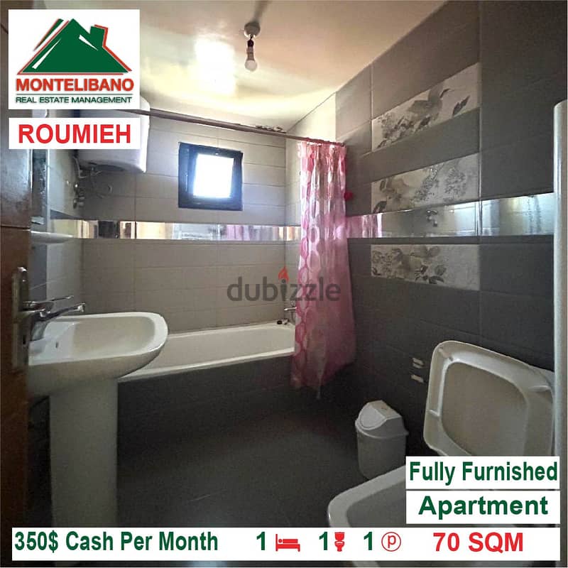 350$!! Fully Furnished Apartment for rent located in Roumieh 3