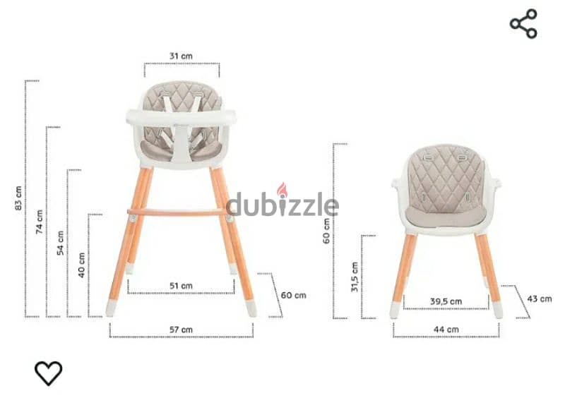 kinderKraft  high chair 2 in 1 made in  poland/ 3$ delivery 1