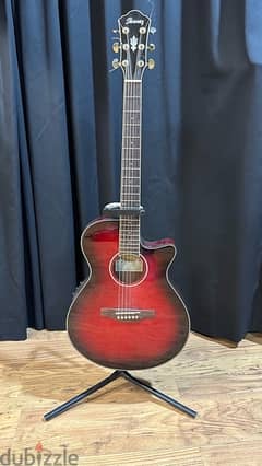 Ibanez Electro Acoustic Guitar Red Color 0