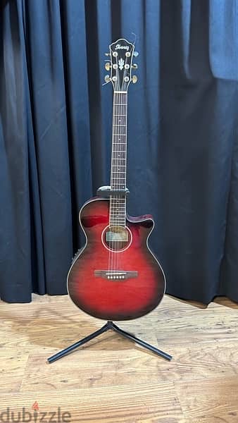 Ibanez Electro Acoustic Guitar Red Color 1