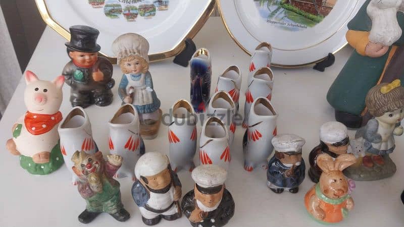 figures and plates porcelaine and ceramics,24 pieces,made in germany 1