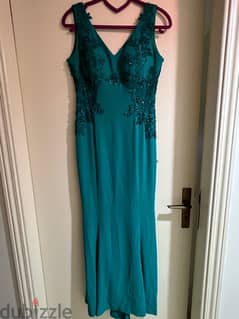 Green dress, size 38-40, worn once 0