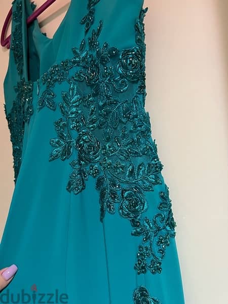 Green dress, size 38-40, worn once 3
