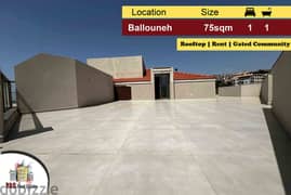 Ballouneh 75m2 | 92m2 Terrace | Rent | Rooftop | Brand New | KS MY | 0