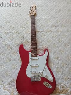 electric guitar with amplifier