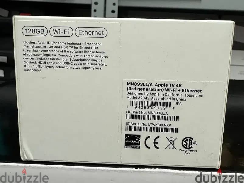 Apple tv 4k 2022 wifi+Ethernet 128gb wifi mn893 exclusive & original p 1