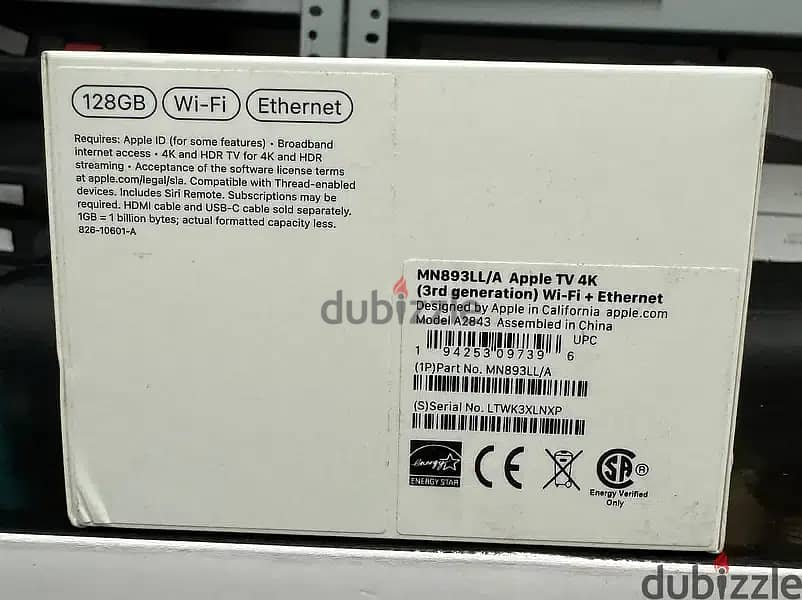 Apple tv 4k 2022 wifi+Ethernet 128gb wifi mn893 1