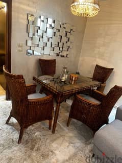 bamboo dining room (طاولة سفرة خيزران) . 420$
