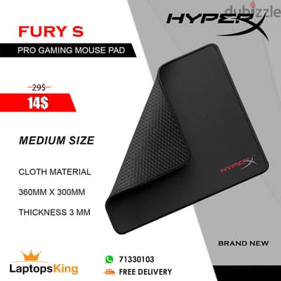 HYPERX FURY S | MEDIUM SIZE PRO GAMING MOUSE PAD