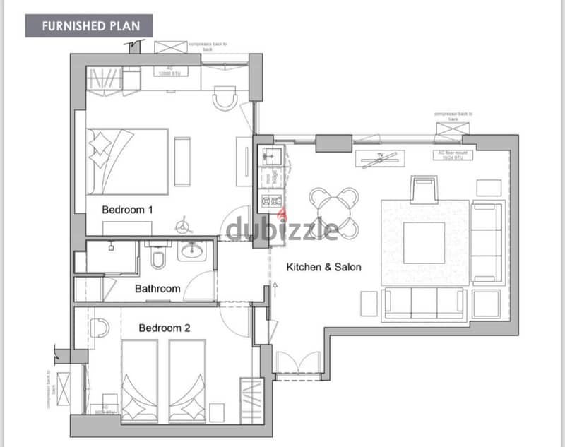 Apartment For Rent In Achrafieh / 70sqm / شقة للأيجار في الأشرفية 2