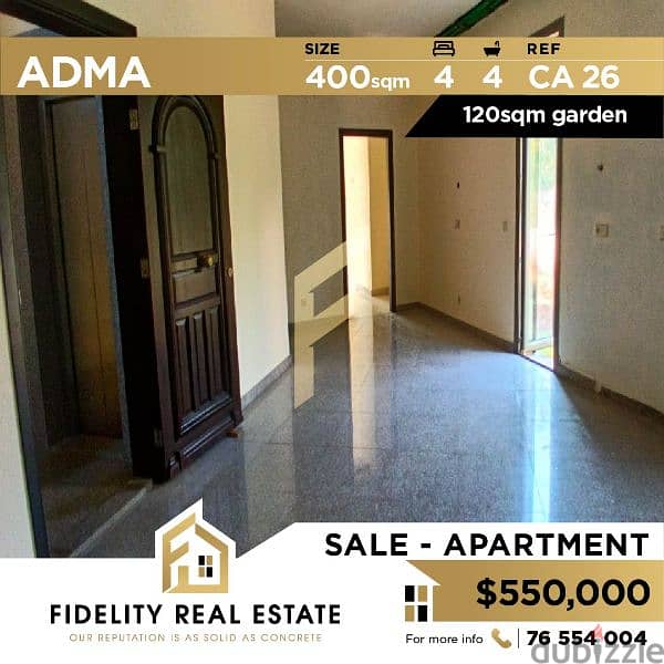 Apartment for sale in Adma CA26 0