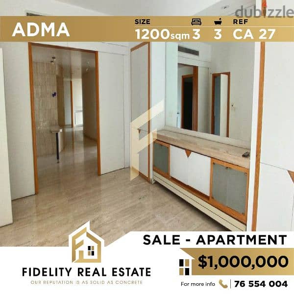 Apartment for sale in Adma CA27 0