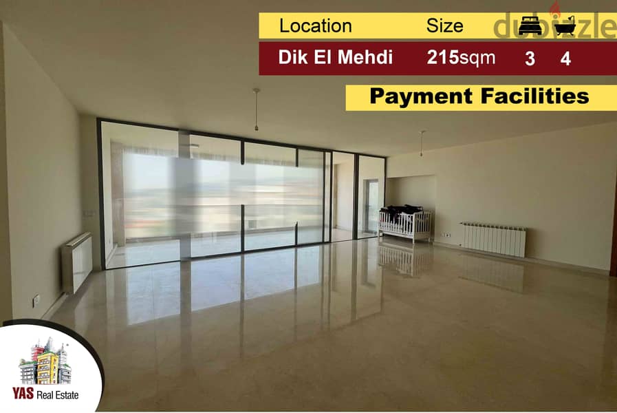 Dik El Mehdi 215m2 | Brand New | Luxury | Panoramic View | NE | 0