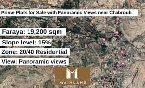 Prime Faraya Lands for Sale minutes from Chabrouh with panoramic views