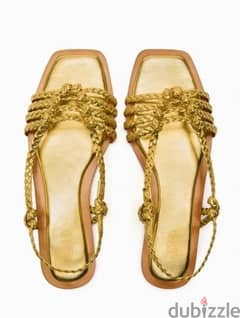 Flat Zara Sandals size 39 fits 38 New Condition 0