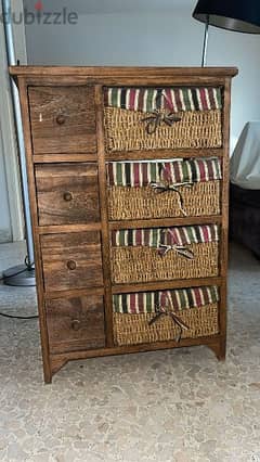 cute wooden drawers arrangement in good condition 0