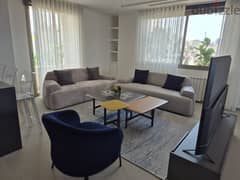 L15131-Furnished 1-Bed Apartment with Sea view For Rent In Mar Mikhael
