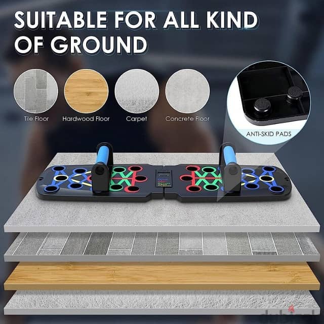 Digital Push Up Board, Rep Counter & Timer, Foldable Home Gym Board 4