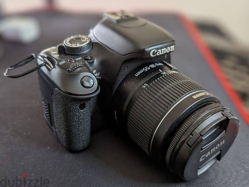 Canon 600D with kit lens 18-55mm and charge and bag 2