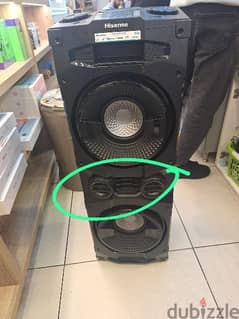 Hisense party speaker system 400w only small spackers working 0